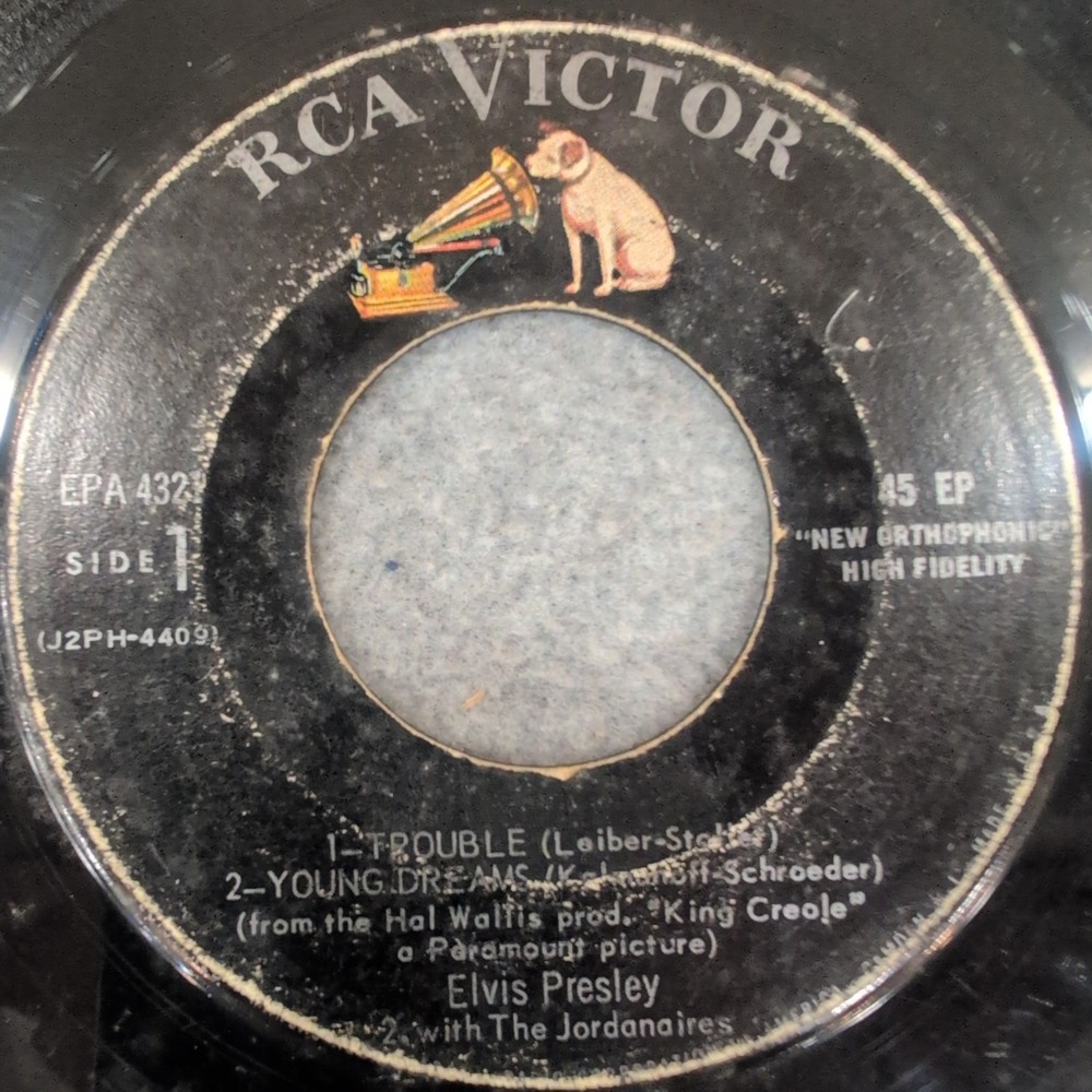 Elvis Presley King Creole Vol 1 45 EP Vinyl Record RCA Victor EPA-4321‎ 1958